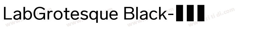 LabGrotesque Black字体转换